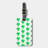 Heldergroene Neon Shamrock personaliseert Bagagela Bagagelabel (Voorkant verticaal)