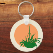 Heldergroene Oranje spin Plant Sleutelhanger (Voorkant)