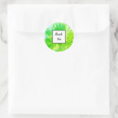 Heldergroene Palm Bedankt Trouwcadeau Sticker (Tas)
