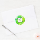 Heldergroene Palm Bedankt Trouwcadeau Sticker (Envelop)
