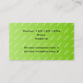 Heldergroene patterned Background Design. Visitekaartje (Achterkant)