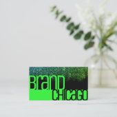 Heldergroene regenboogsparkle Vet fontglamour Visitekaartje (Staand voorkant)
