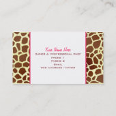 Heldergroene Retro Stove Giraffe Chef Caterer Visitekaartje (Achterkant)