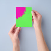 Heldergroene roze moercirkel flyer (Hand)