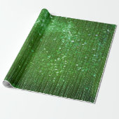 Heldergroene schittering glitter cadeaupapier (Uitgerold)