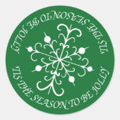 Heldergroene Snowflake Stickers (Voorkant)