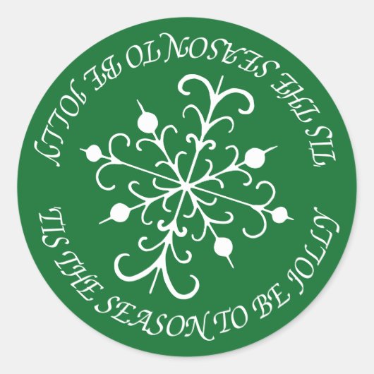 Heldergroene Snowflake Stickers (Voorkant)