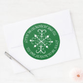Heldergroene Snowflake Stickers (Envelop)
