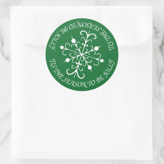 Heldergroene Snowflake Stickers (Tas)