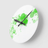 Heldergroene splodge voor Abstracte verf Ronde Klok (Hoek)