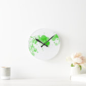 Heldergroene splodge voor Abstracte verf Ronde Klok (Huis)