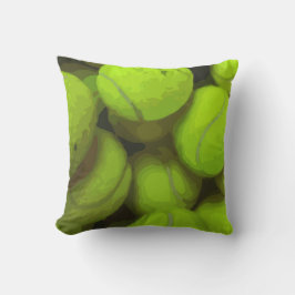Heldergroene tennisballen kussen