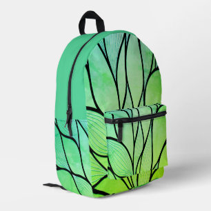 Heldergroene tinten creatief verlofpatroon bedrukte rugzak