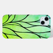 Heldergroene tinten creatief verlofpatroon Case-Mate iPhone case (Achterkant (horizontaal))