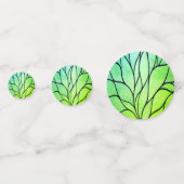 Heldergroene tinten creatief verlofpatroon confetti (Voorkanten)