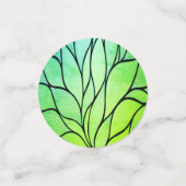 Heldergroene tinten creatief verlofpatroon confetti (Kleine voorkant)
