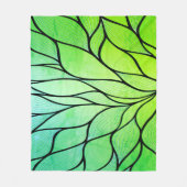 Heldergroene tinten creatief verlofpatroon fleece deken (Voorkant)