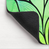 Heldergroene tinten creatief verlofpatroon muismat (Hoek)