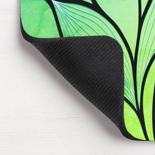 Heldergroene tinten creatief verlofpatroon muismat (Hoek)