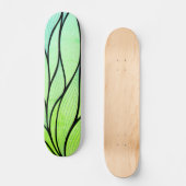 Heldergroene tinten creatief verlofpatroon persoonlijk skateboard (Voorkant)