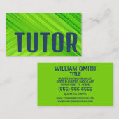 Heldergroene Tutor Visitekaartje (Voorkant / Achterkant)