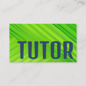 Heldergroene Tutor Visitekaartje (Voorkant)
