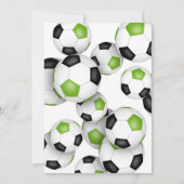 Heldergroene voetballen Kinderverjaardag Kaart (Achterkant)