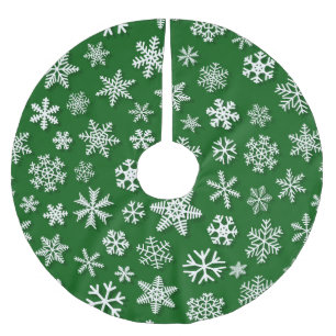 HELDERGROENE WITTE KERST SNEEUWVLOK PATRONEN KERSTBOOM ROK