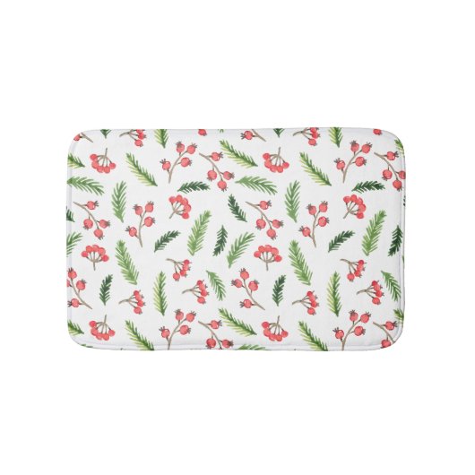 Helderhand getekend kerstmannetje badmat (Voorkant)