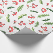 Helderhand getekend kerstmannetje cadeaupapier (Hoek)
