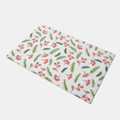 Helderhand getekend kerstmannetje deurmat (Schuin)