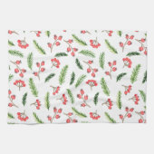 Helderhand getekend kerstmannetje theedoek (Horizontaal)