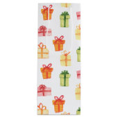 Helderhandgetekende Waterverf Cadeerpakket Wijn Cadeautas (Voorkant)