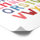 Helderheid ABC Unisex Kinder Room Wall Art Plaque Poster (Hoek)