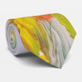Helderheid Abstract Floral Stropdas (Opgerold)