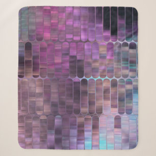 Helderheid abstract mozaïekmulticolkleurig met gla sherpa deken
