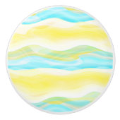 Helderheid Abstract Retro Cool Wave Patroon Keramische Knop (Voorkant)