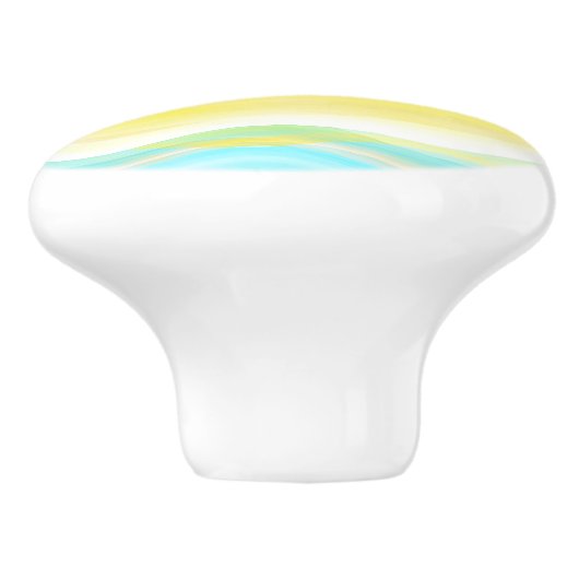 Helderheid Abstract Retro Cool Wave Patroon Keramische Knop (Zijkant)