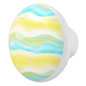 Helderheid Abstract Retro Cool Wave Patroon Keramische Knop (Rechts)