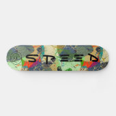 Helderheid abstract, stijlvol, gepersonaliseerd persoonlijk skateboard (Horizontaal)