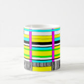 Helderheid abstracte geometrische neonpatroonwerpl koffiemok (Center)