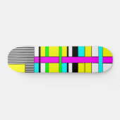 Helderheid abstracte geometrische neonpatroonwerpl persoonlijk skateboard (Horizontaal)