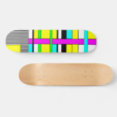 Helderheid abstracte geometrische neonpatroonwerpl persoonlijk skateboard (Horizontaal)