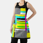 Helderheid abstracte geometrische neonpatroonwerpl schort (Insitu)