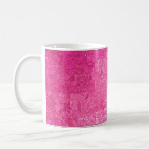 Helderheid abstracte roze achtergrond met glanzend koffiemok