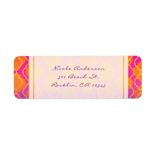 Helderheid Arabische Marokkaanse Glam Etiket (Voorkant)