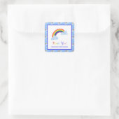 Helderheid Baby shower voor regenboog Vierkante Sticker (Tas)