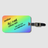 Helderheid Bagagelabels voor regenbooggradiënt (Voorkant (horizontaal))