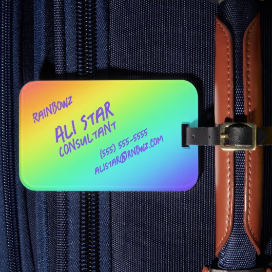 Helderheid Bagagelabels voor regenbooggradiënt (Voorkant Insitu 4)