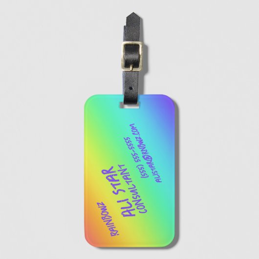 Helderheid Bagagelabels voor regenbooggradiënt (Voorkant (verticaal))